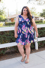 Load image into Gallery viewer, Navy Blooms Summer Dress
