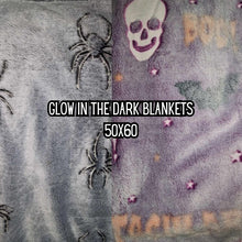 Load image into Gallery viewer, GLOW in the Dark Halloween blanket

