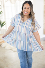 Load image into Gallery viewer, Spring Stripes Ruffle Sleeve
