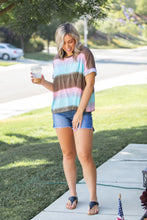Load image into Gallery viewer, Gradiently Striped Boxy Tee
